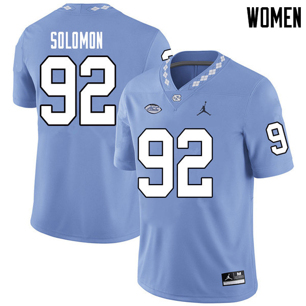 Jordan Brand Women #92 Nicky Solomon North Carolina Tar Heels College Football Jerseys Sale-Carolina